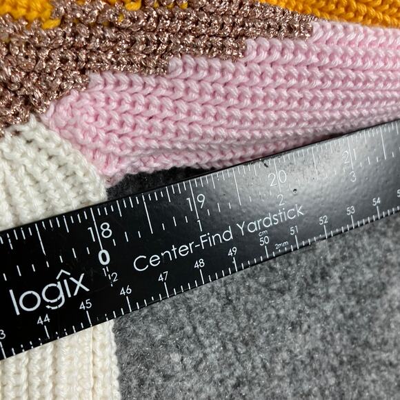 INDEE Girls Knit Sweater Size 14Y Ivory Multicolor Striped Made in Italy Color - Picture 3 of 7